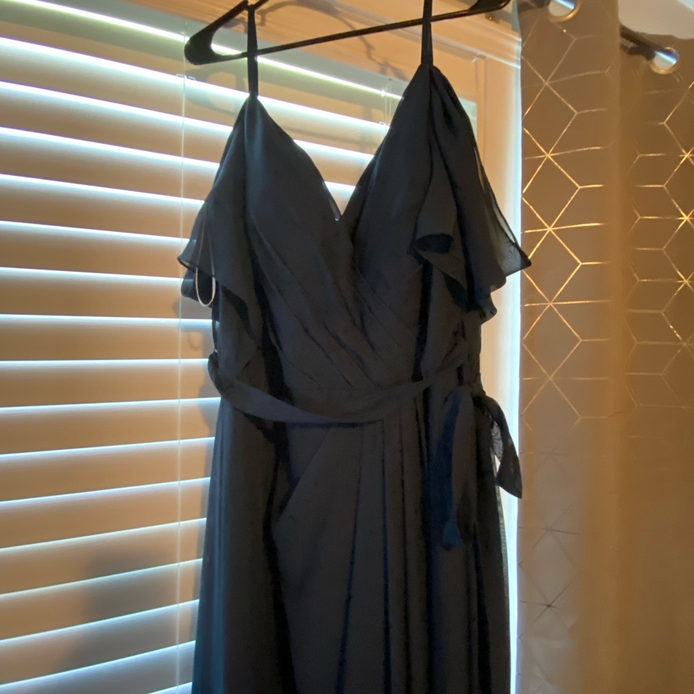 JJ’s House Navy cold shoulder long maxi dress 22W - Picture 6 of 13